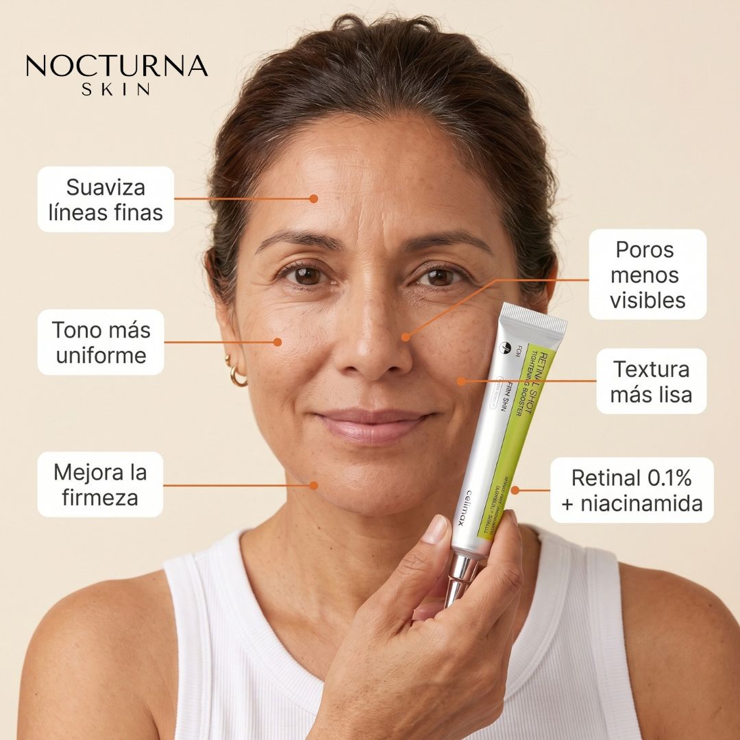 Booster de Retinal + Niacinamida · Reafirmante de Noche