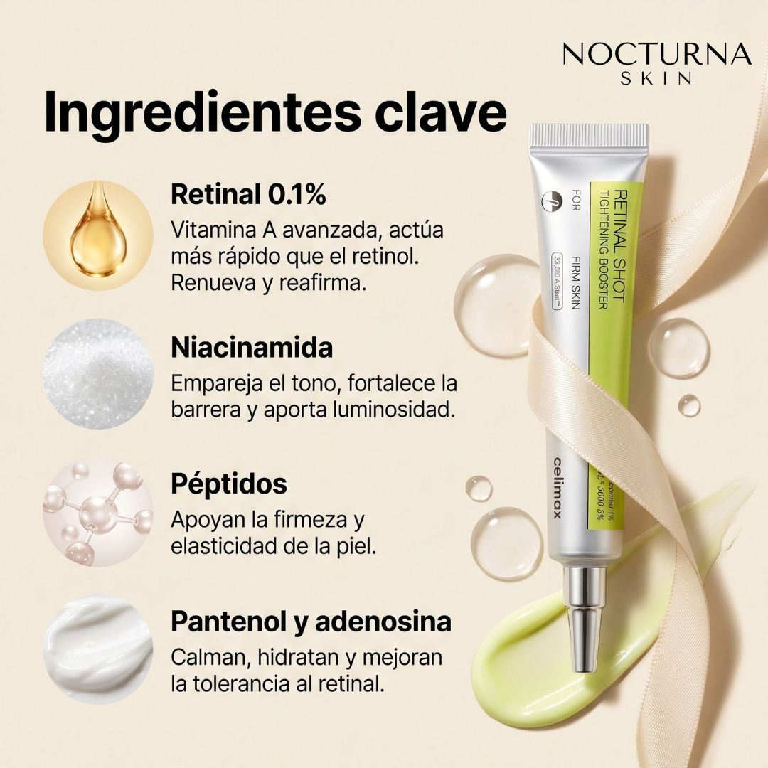 Booster de Retinal + Niacinamida · Reafirmante de Noche